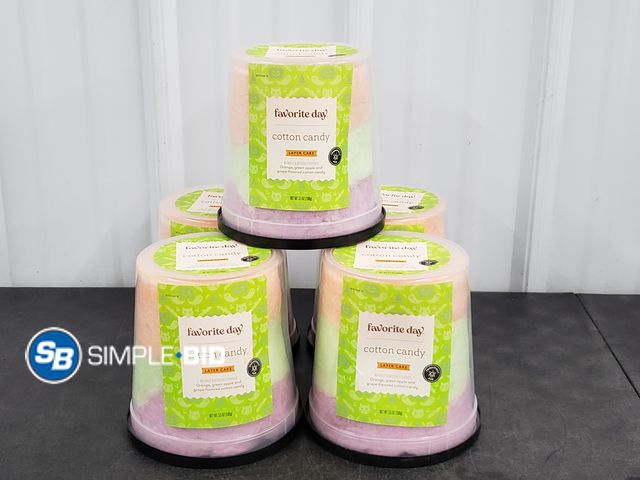 Lot 58-67906 - Lot of (5) Favorite Day Cotton Candy Layer Cake - Orange Green, apple - unopened