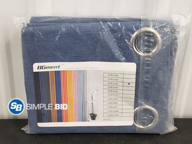 Lot 58-39644 - BGment - Curtain Panel - 52 x 45" Blue/black