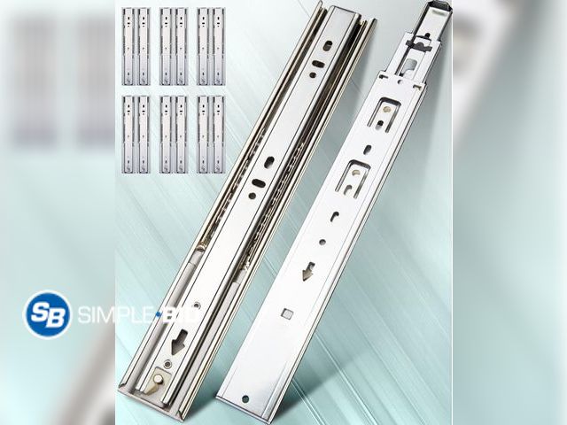 Lot 58-59632 - 24 inch Soft Close Drawer Slides Set 6-Pairs (12 Pieces),Full Extension Side Mount Ball Bearing,Less...