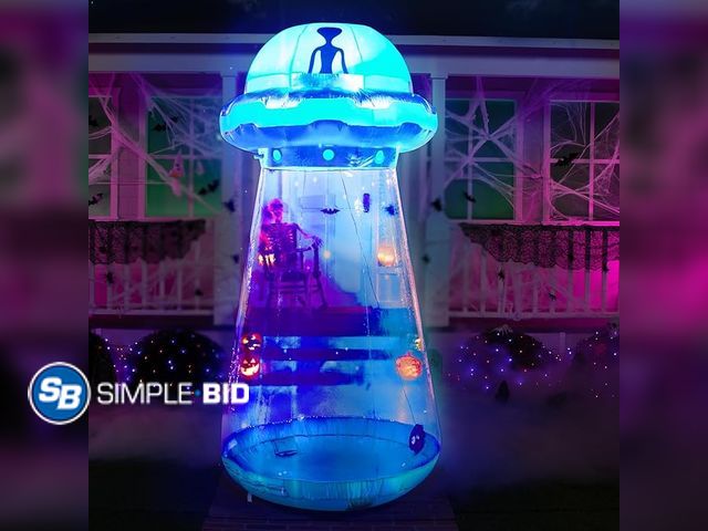 Lot 58-34324 - Joiedomi 9 FT Tall Halloween Inflatable Outdoor Decorations, Halloween Inflatable UFO Blow Ups Decor...