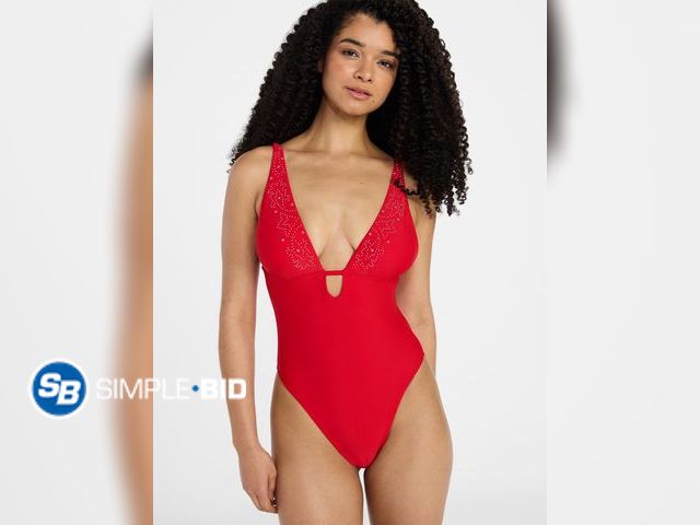 Lot 58-69093 - New No Boundaries Plunge One-Piece Swimsuit, Women’s SIZE XXL