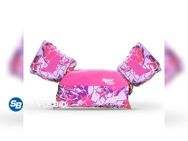 Lot 58-27162 - New SwimSchool 2-in-1 Swim Trainer Vest, Pink Starfish, Grow With Me Swim Trainer Vest, Ages 4-6, Un...