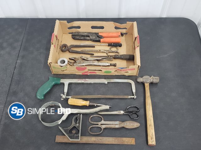 Lot 58-68522 - Saw, Plyers, Screw Drivers and More