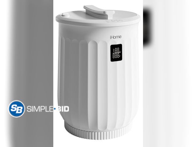 Lot 58-51355 - iHome 20L Towel Warmer Bucket with Inner Fragrance Pad Holder 400 W, White Plastic Finish - appears ...