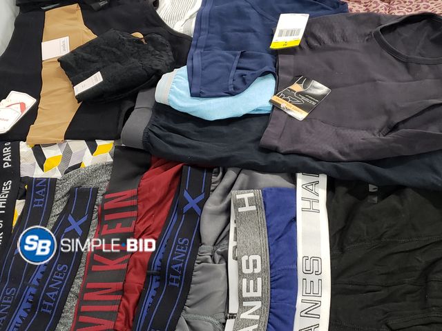 Lot 58-39732 - Lot of MEN and Women Briefs, Boxers and more - variety of sizes and styles - unworn