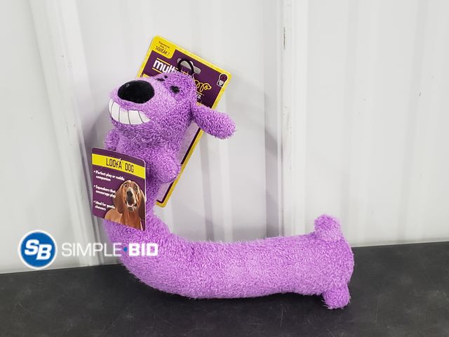 Lot 58-60838 - New Multipet Loofa Dog Plush Dog Toy, Squeaker, 18 Inches,