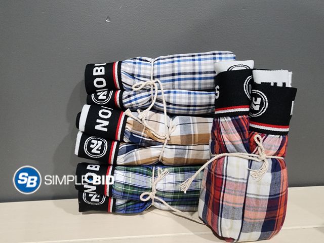 Lot 58-36856 - New Men's Cotton Boxer Shorts Underwear, Comfortable Cotton Boxers for Men, Multi-color Check Patter...