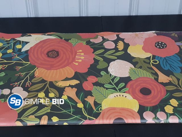 Lot 58-21236 - New KITCHEN mat - approx. 60" x 20" Flower Design