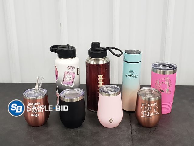 Lot 58-67489 - Lot of (8) Travel Mugs-Light Use