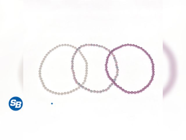Lot 58-57821 - New Wonder Nation Kids Stretch Pearl Necklace Set, 3 Pack Purple