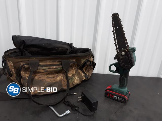 Lot 58-74363 - Lithium Mini Hand Saw with Camo Bag - used - untested