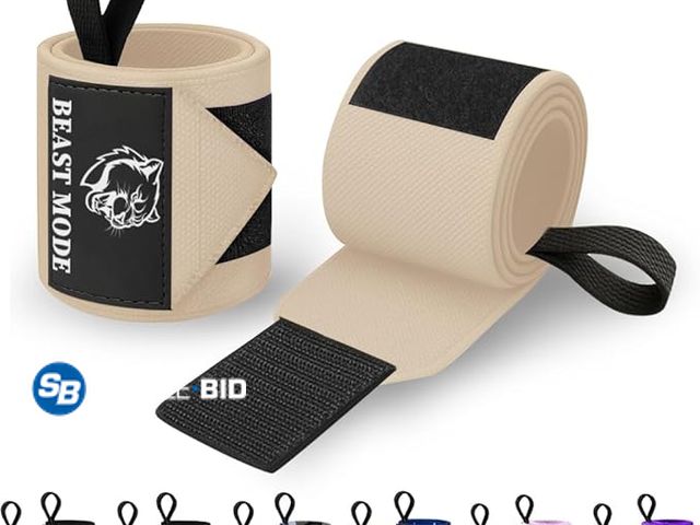 Lot 58-34967 - New TECEUM Weightlifting 18" &amp; 12" Wrist Wraps with Thumb Loop – Heavy Duty Wrist Workout Braces...