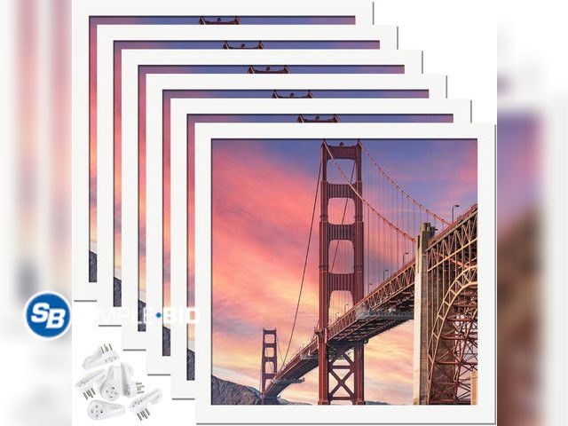 Lot 58-41414 - 6 Sets 20x20 Picture Frame, Frames for 20 x 20 Canvas Collage Photo Poster Certificate Wall Gallery,...