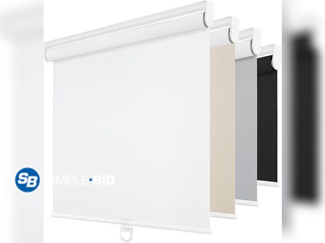 Lot 58-31881 - New ChrisDowa Cordless Blackout Roller Shades for Windows, Thermal Insulated UV Protection Pull Down...