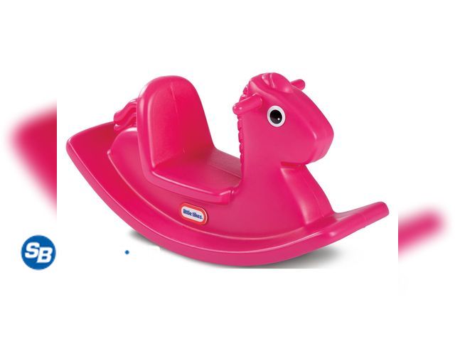 Lot 58-37547 - New Little Tikes Kids Rocking Horse in Magenta, Classic Indoor Outdoor Toddler Ride on Toy, Kids Boy...