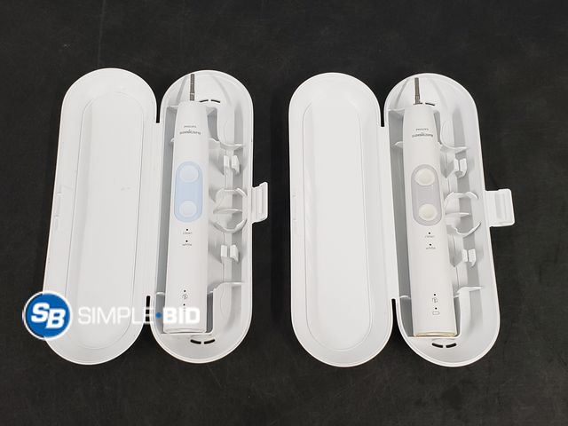 Lot 58-67144 - Philips Sonicare Advanced Clean Rechargeable Electric Toothbrush, 2-pack - out of box - light use - ...