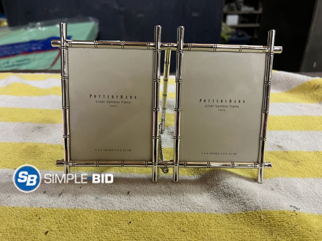 Lot 58-60706 - Potterybarn pottery barn sliver bamboo frame