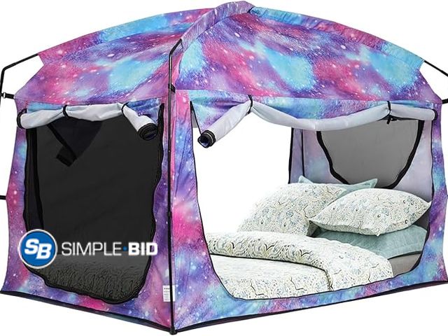 Lot 58-29197 - Bed Tent,Portable Privacy Sleeping Bed Canopy,Blackout 90% Drapes for Kids and Adult,Indoor Space Te...