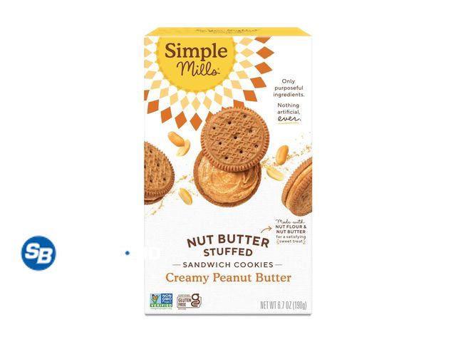 Lot 58-69593 - Lot of (3) Simple Mills Creamy Peanut Butter Sandwich Cookies - Gluten Free, Vegan, Healthy Snacks, ...