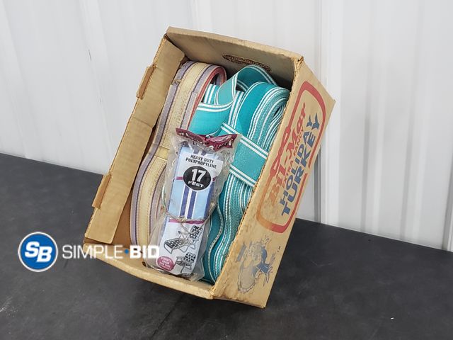 Lot 58-73581 - Box of Misc Fabric for Fixing Lawn Chairs