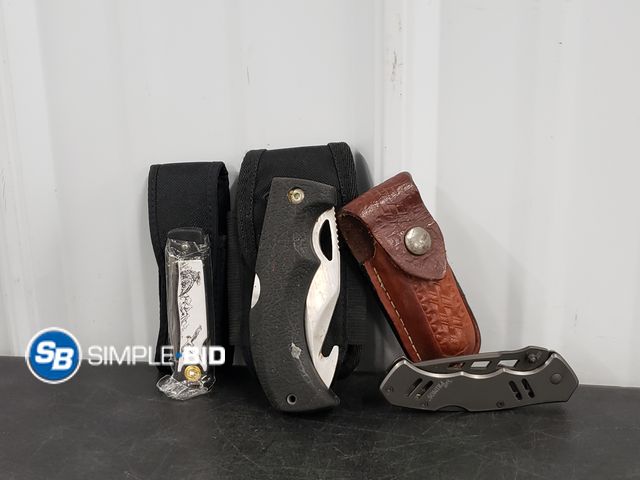 Lot 58-74048 - Lot of (3) Various Pocket Knives