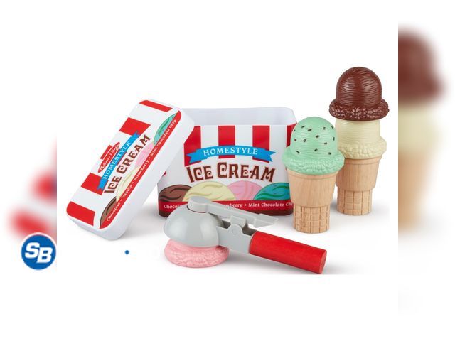 Lot 58-54840 - New Melissa &amp; Doug Scoop and Stack Ice Cream Cone Magnetic Play Set,