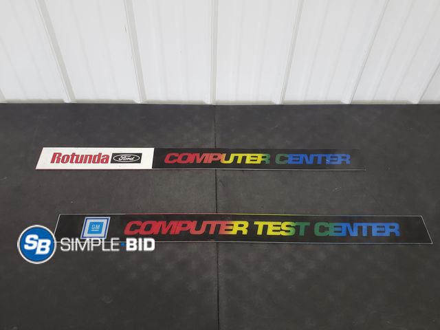 Lot 58-65775 - Lot of (2) Computer Test Center Signs - GM/Ford