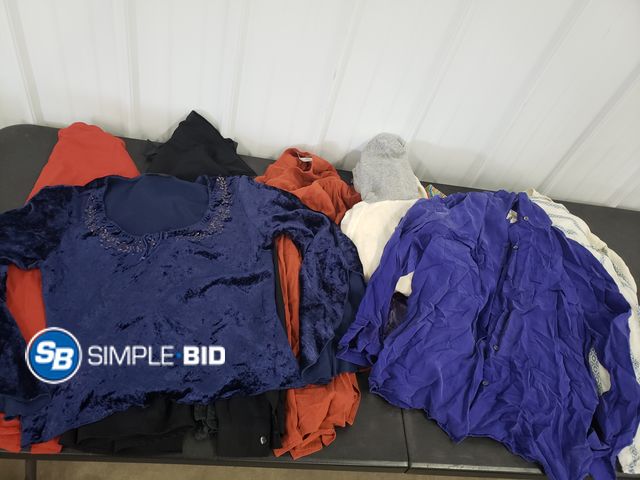 Lot 58-68216 - Lot of Various Women's Tops - Various Sizes - Smoky odor/ need to be washed