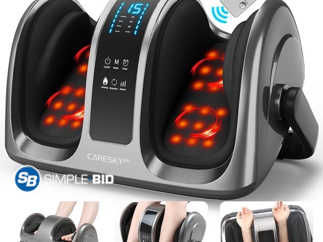 Lot 58-76025 - New CARESKY® Shiatsu Foot Massager with Heat and Remote-FSA Eligible HSA Electric Deep Kneading Foot...