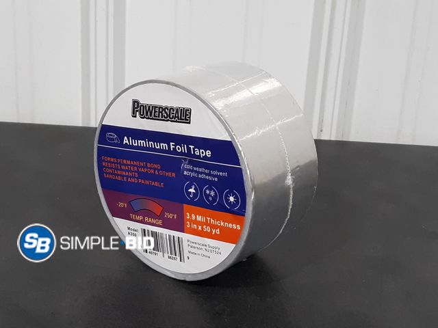 Lot 58-34509 - Aluminum Foil Tape - 3.9 Mil Thickness - 3" x 50 Yards