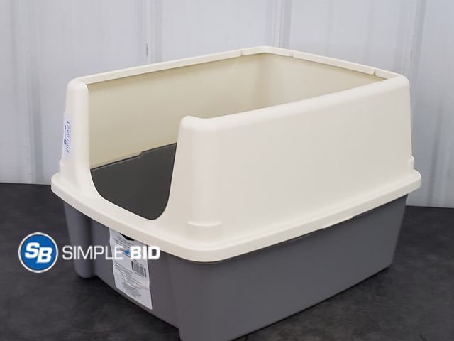 Lot 58-75421 - Amazon Basics Tall Open top Cat Litter Box with HIgh Sides