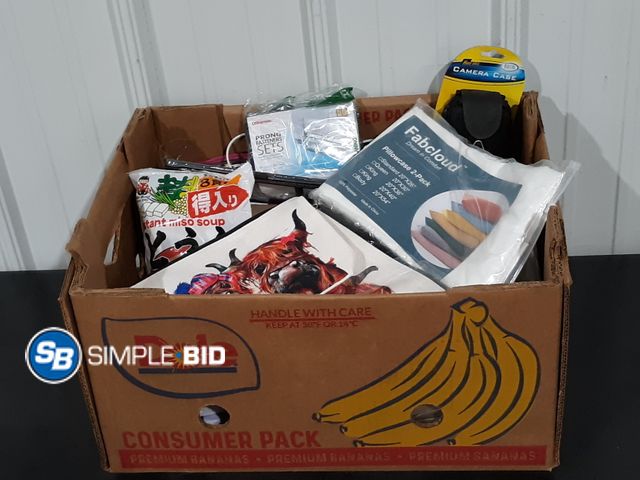 Lot 58-31886 - BOX of small amazon items - variety of items - unused