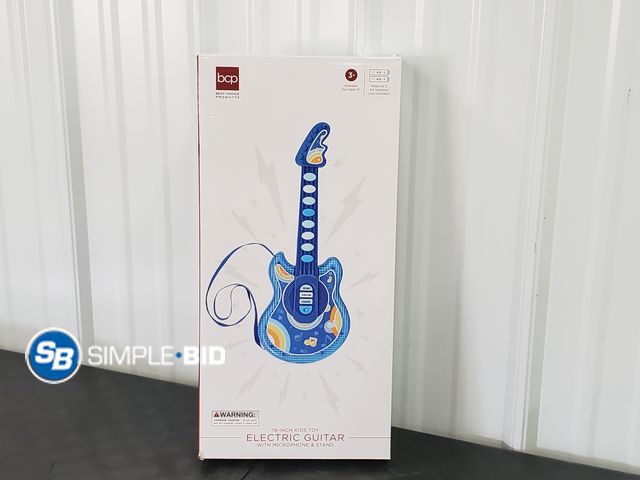 Lot 58-68835 - BCP 19" Kids Toy Electric Guitar with Microphone &amp; Stand - New
