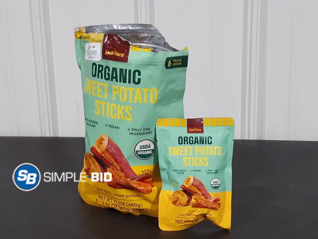 Lot 58-29833 - Organic Sweet Potato Sticks 6 individually packaged - unopened