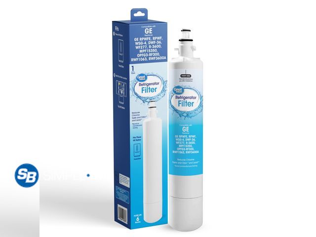 Lot 58-28610 - New Great Value GE RPWFE Refrigerator Replacement Water Filter, Easy Installation - White 1-Pack