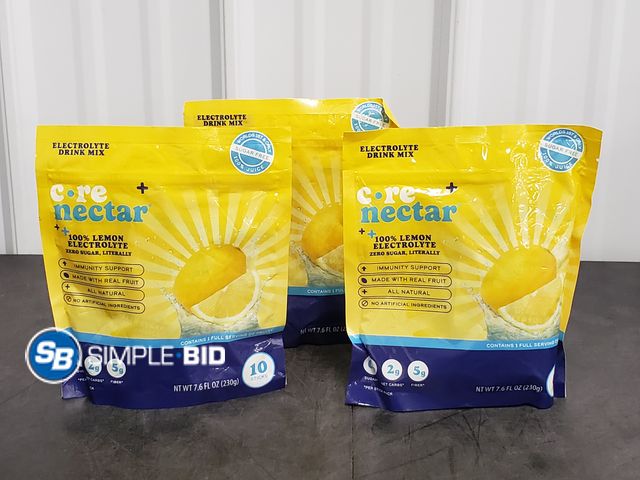 Lot 58-83588 - Lot of (3) Core + Nectar Electrolyte Drink Mix - 10 sticks in each Bag - 30 total - unopened - expir...