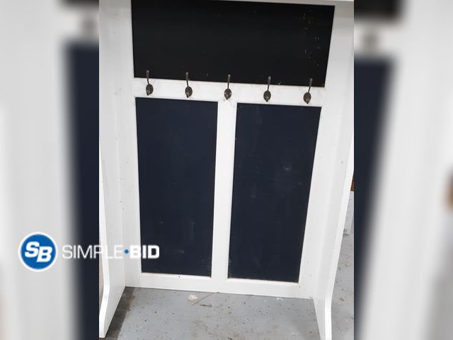 Lot 58-67509 - Coat Rack Hutch with Chalkboard approx  56" x 42" x 12"