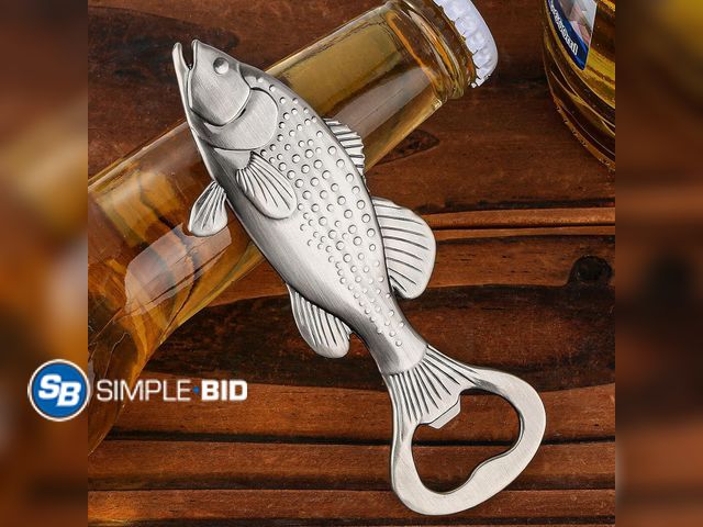Lot 58-77738 - New  Bass Beer Bottle Opener, Fishing Gifts for Fisherman, Bass fish Decoration, Birthday Fathers Da...