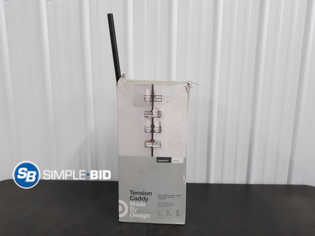 Lot 58-37441 - Tension Caddy - Made by Design - Expands 5-9ft Corner - Matte Black Finish