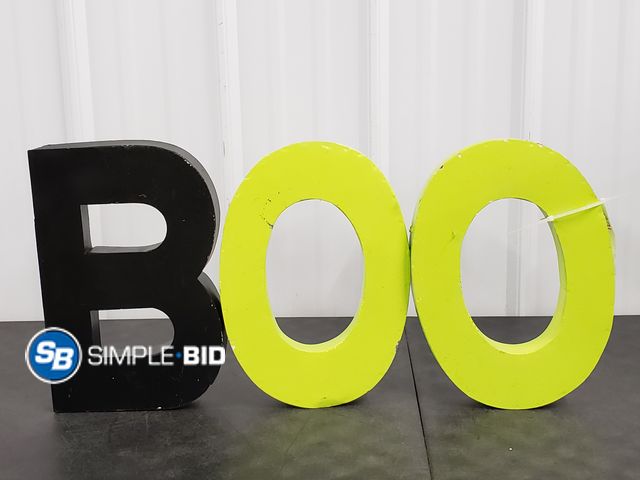 Lot 58-54818 - BOO -- metal letters - used but in good condition