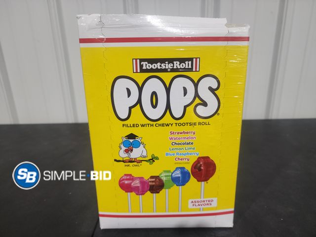 Lot 58-26195 - TOOTSIE roll POPS! Filled with chewy tootsie rolls assorted flavors - unopened