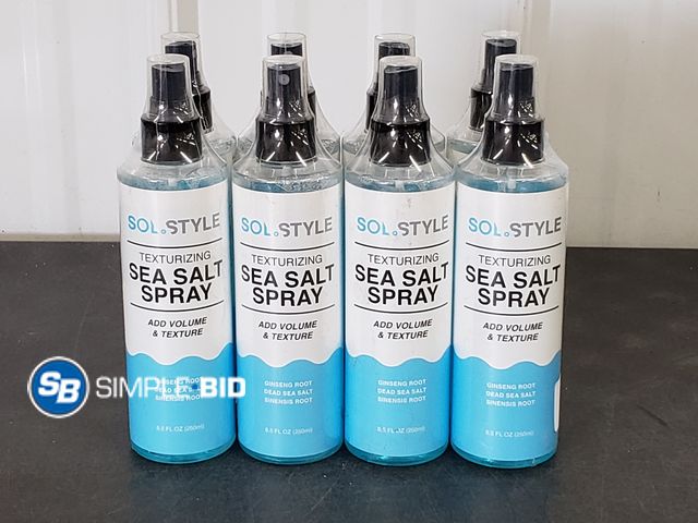 Lot 58-70245 - Lot of (8) New SOL Style Texturing Sea Salt Spray - Add Volume and texture - 8.5 fl oz each