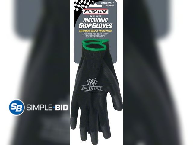 Lot 58-60808 - New Finish Line Mechanic's Grip Gloves SM/MD With Polyurethane Coating