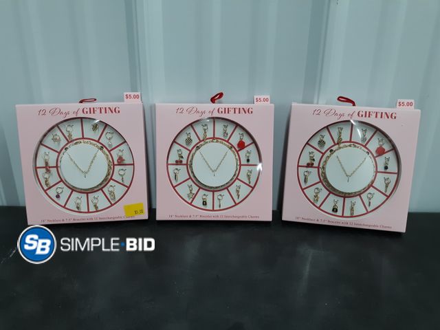 Lot 58-40026 - Lot of (3) New Boxes of 12 Days of GIFTING - bracelet with charms - variety of styles