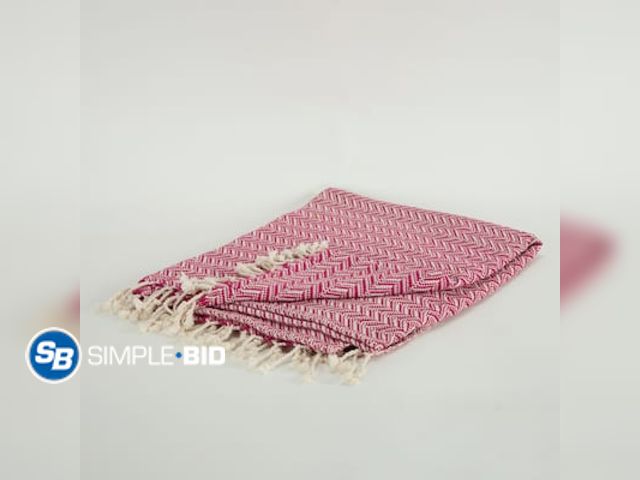 Lot 58-33045 - New Rizzy Home Chevron Hand Loomed Woven Throw