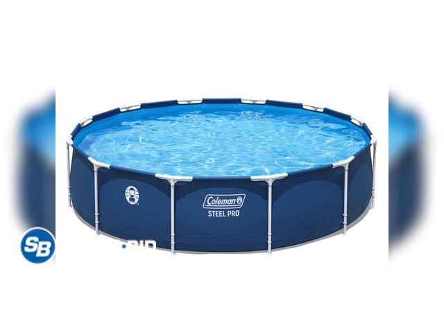 Lot 58-77286 - Coleman Steel Pro 12 ft. x 33 in. Round Metal Frame Above Ground Pool Set - appears unused - open bo...