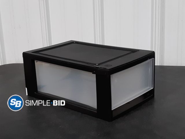 Lot 58-28789 - Iris Plastic Storage Drawer - One Corner a lIttle Cracked up