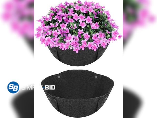 Lot 58-56174 - New HKZ Hanging Planter Basket Liners - 2 Pack 12 Inch Round Fabric Liners for Hanging Baskets, Repl...