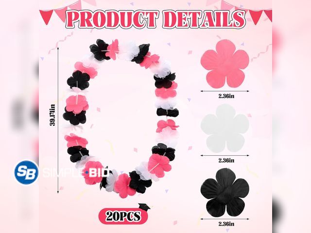 Lot 58-78335 - Lot of (20) New Hawaiian Leis Flower Necklaces