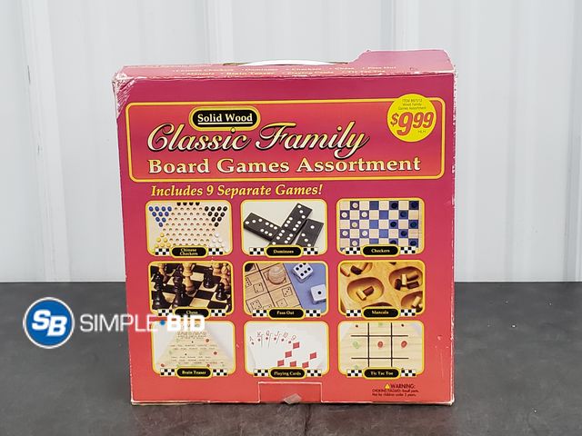 Lot 58-74854 - Vintage Classic Family Board Games - Assortment - includes 9 separate games